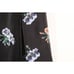 Markus Lupfer Floral Silk Peasant Skirt Long Slit Ruffle Black Stripe S FLAWS