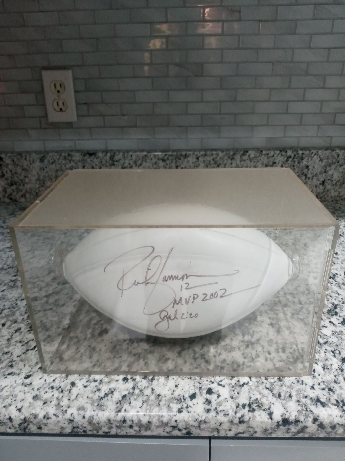 Signed Rich Gannon FCA football