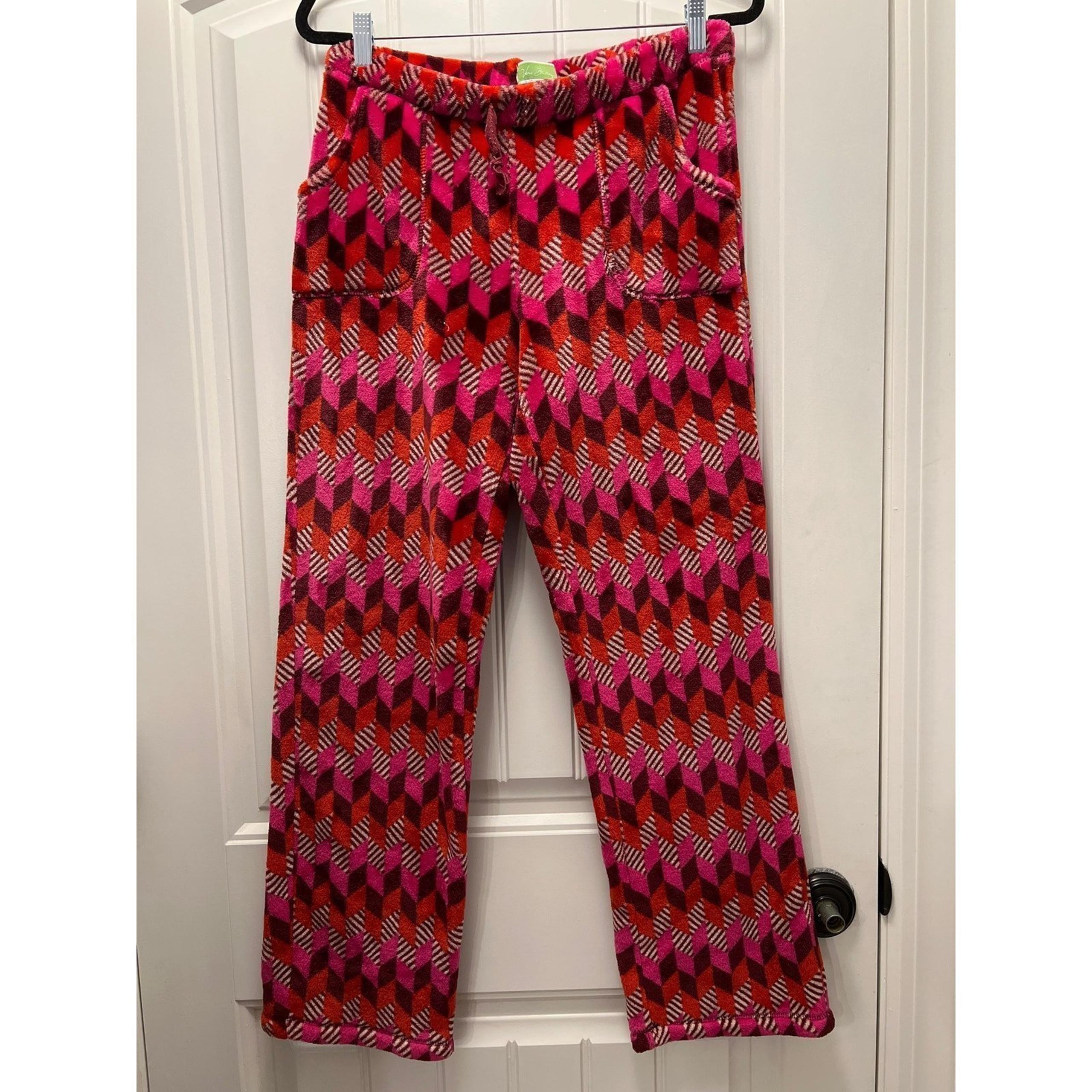 Vera Bradley Women’s Straight Chevron Comfort Lounge Pajama Pants Size S Pink
