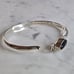 Womens Vintage Estate Sterling Silver Onyx Bangle Bracelet 15.7g E7952