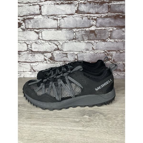 Merrell Wildsport Aerosport Black Synthetic Lace Hiking Outdoor Shoes Men 11.5M