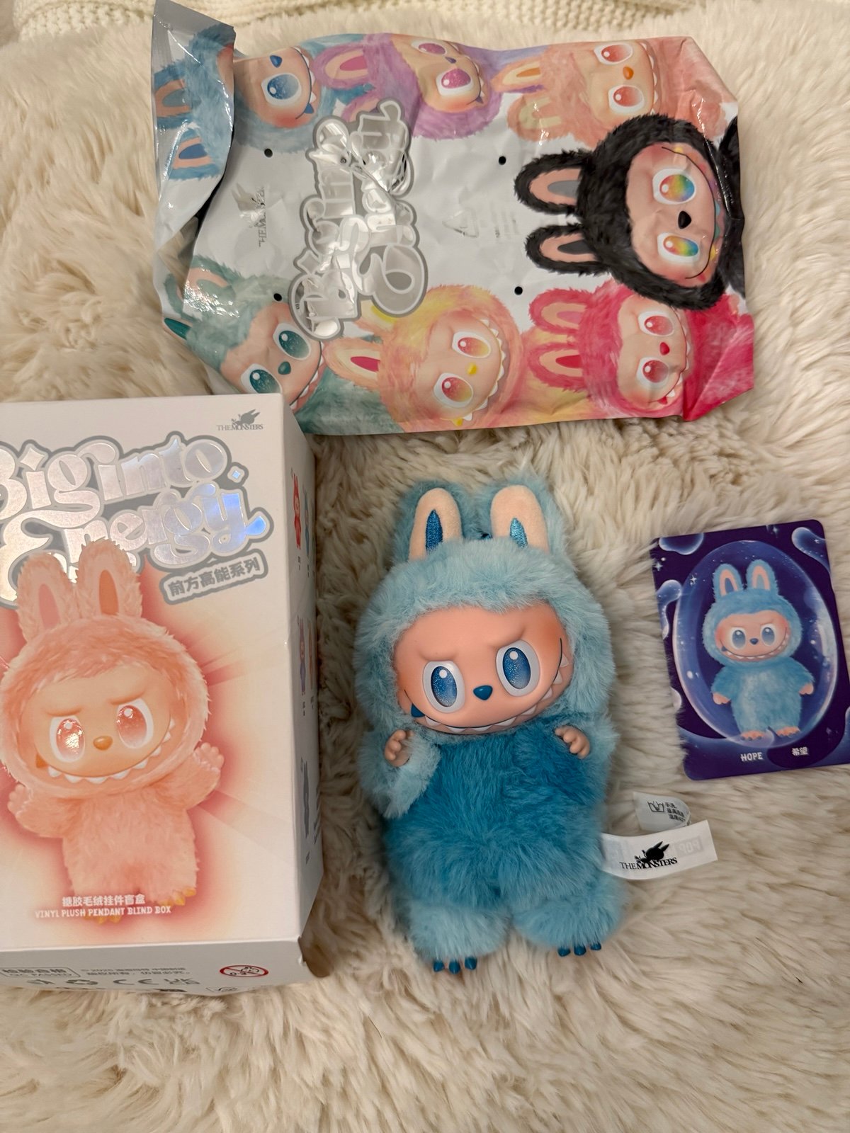 Pop Mart Labubu The Monsters Big into Energy Series Hope Blue