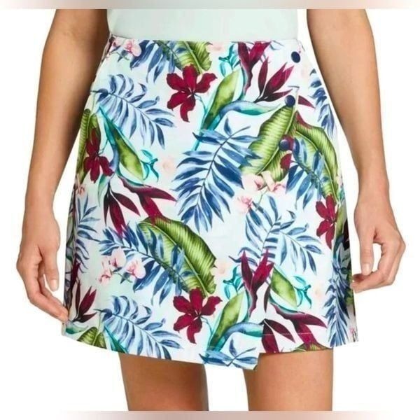 NWT Walter Lady Hagen Women’s White Palm Golf Tennis Skort Pockets Athletic - Si