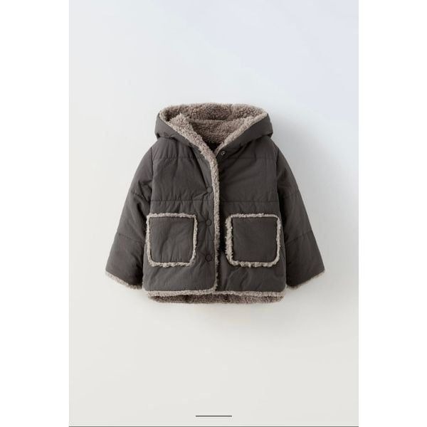 JACKET WITH FAUX SHEARLING size 2-3 years