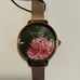 Ted Baker Kate Watch with 36mm Black Face With Flowers & RoseGold MeshBracelet