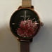Ted Baker Kate Watch with 36mm Black Face With Flowers & RoseGold MeshBracelet