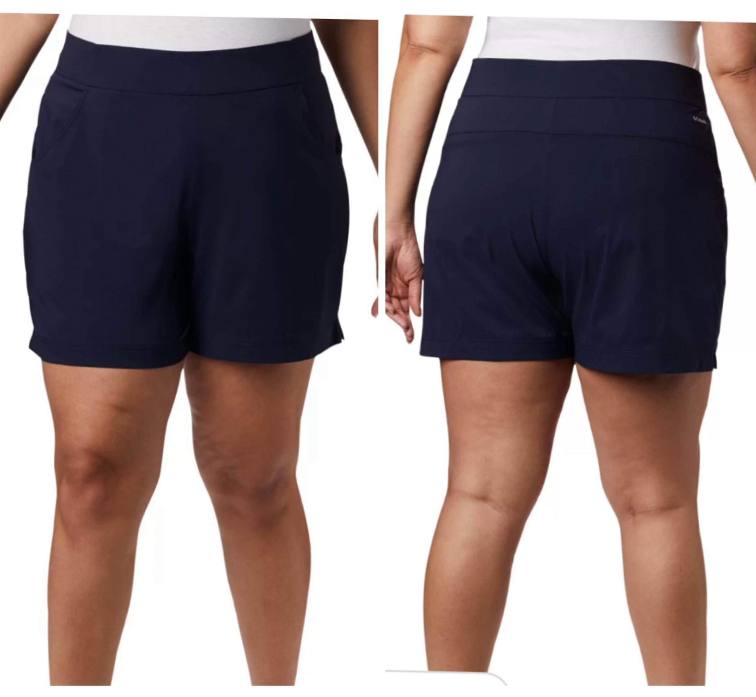 Columbia Anytime Casual Shorts Navy Blue Plus Women’s Size 3X 1768162 Pull On