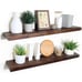 2-Pcs Floating Wood Shelves 36 for Living Room Bedroom Kitchen Bathroom, Walnut
