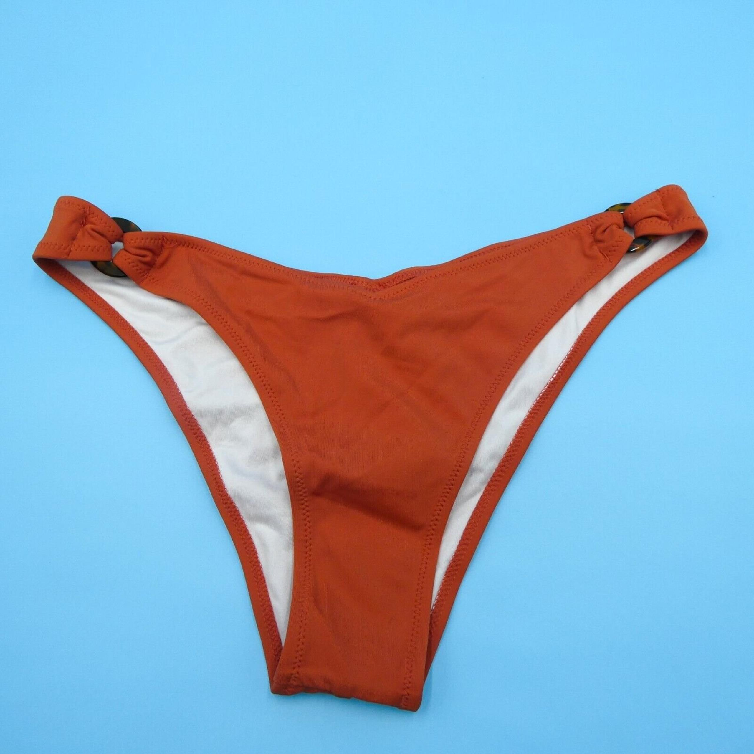 Victorias Secret Medium Brown Brazilian Eyelet Ring Bikini Bottom Swimwear Beach