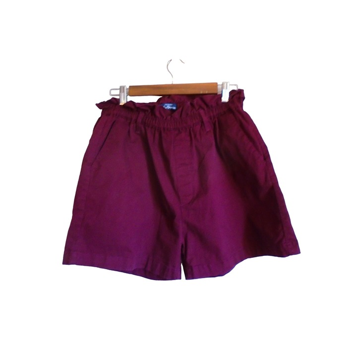 The Original Ben Sherman Cinch Waist High Waist Short - XL - Cranberry Maroon