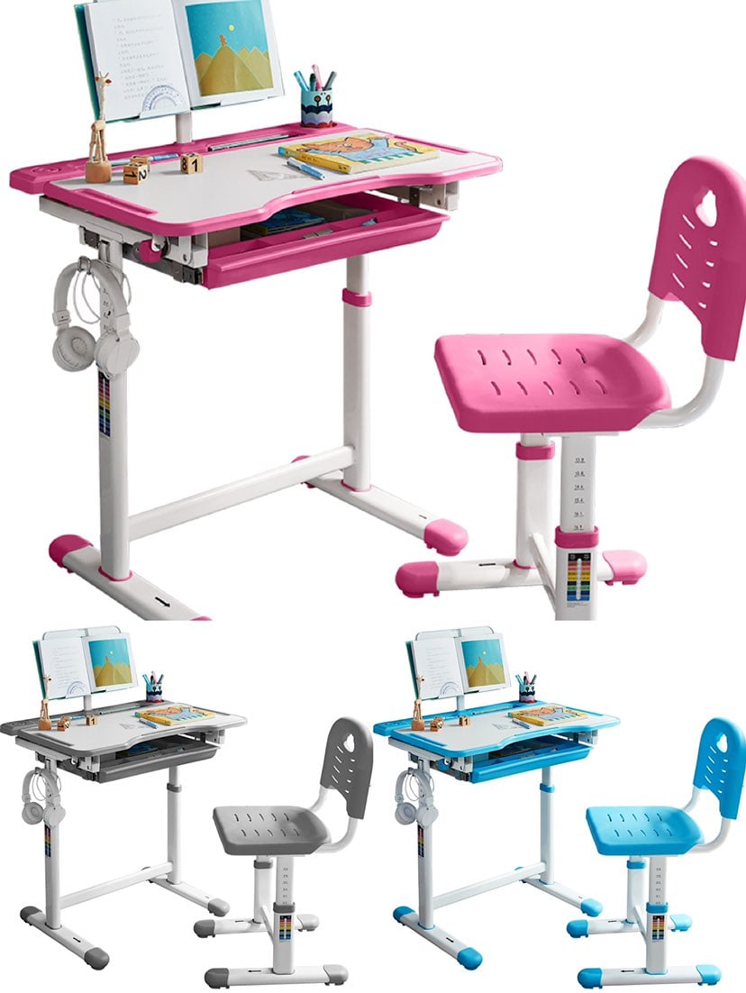 Kids study desk and chair set