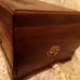 Large Vintage Hand Carved Pagoda Wooden Jewelry Box