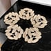 Set of 5, Scarce Michael Aram Silver Forest Leaves Coasters