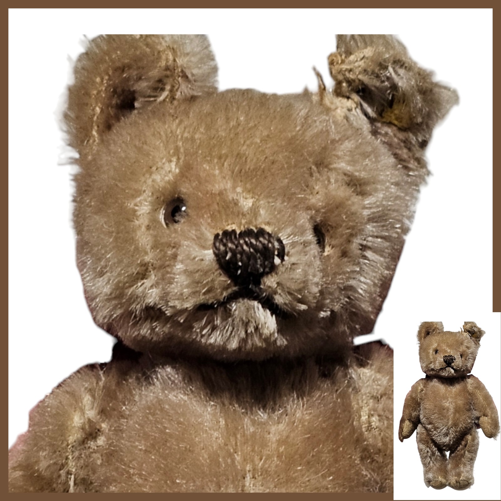 Vintage Teddy Bear 7 Small Brown Stuffed Animal Toy