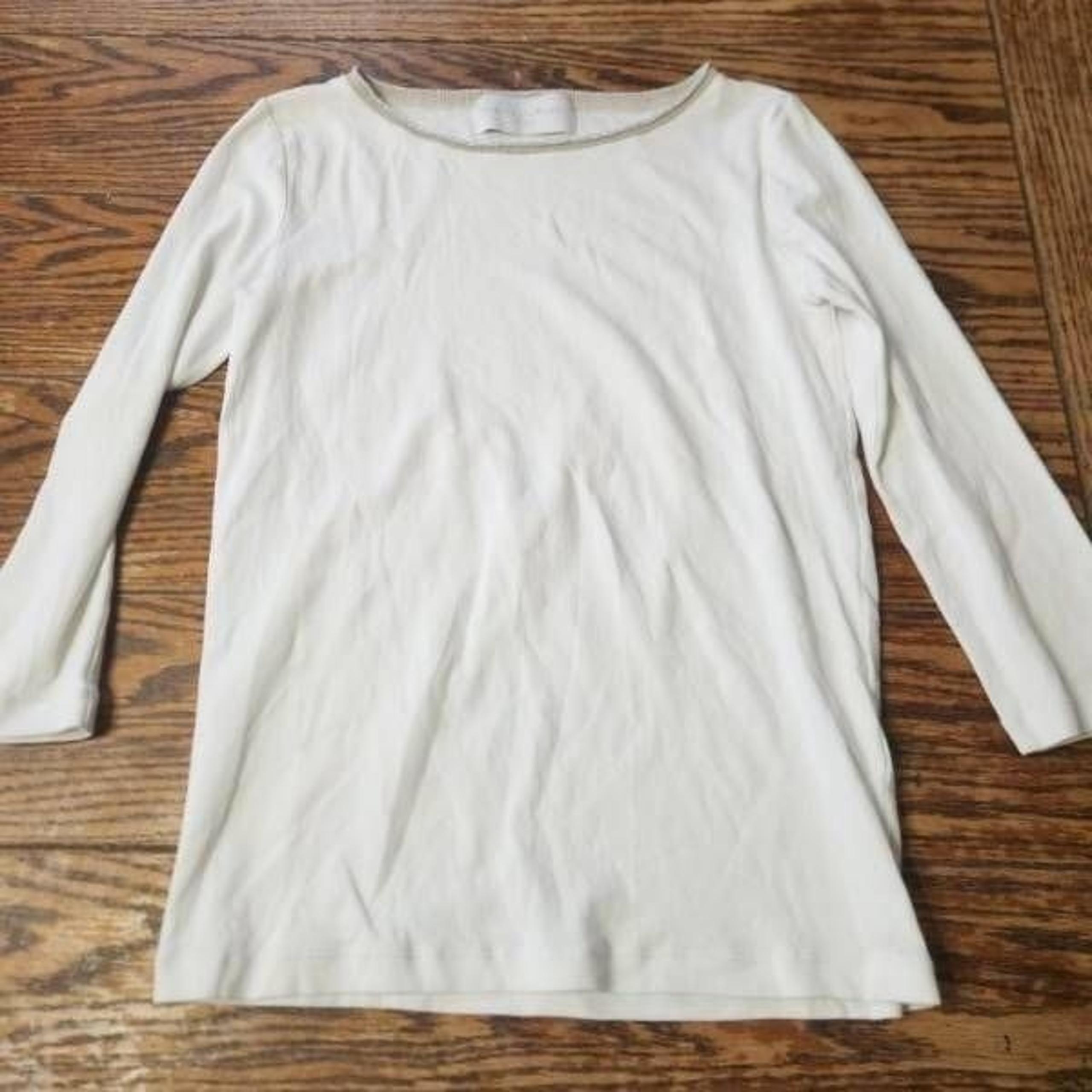 Fabiana Fillipi white ribbed top sz Small
