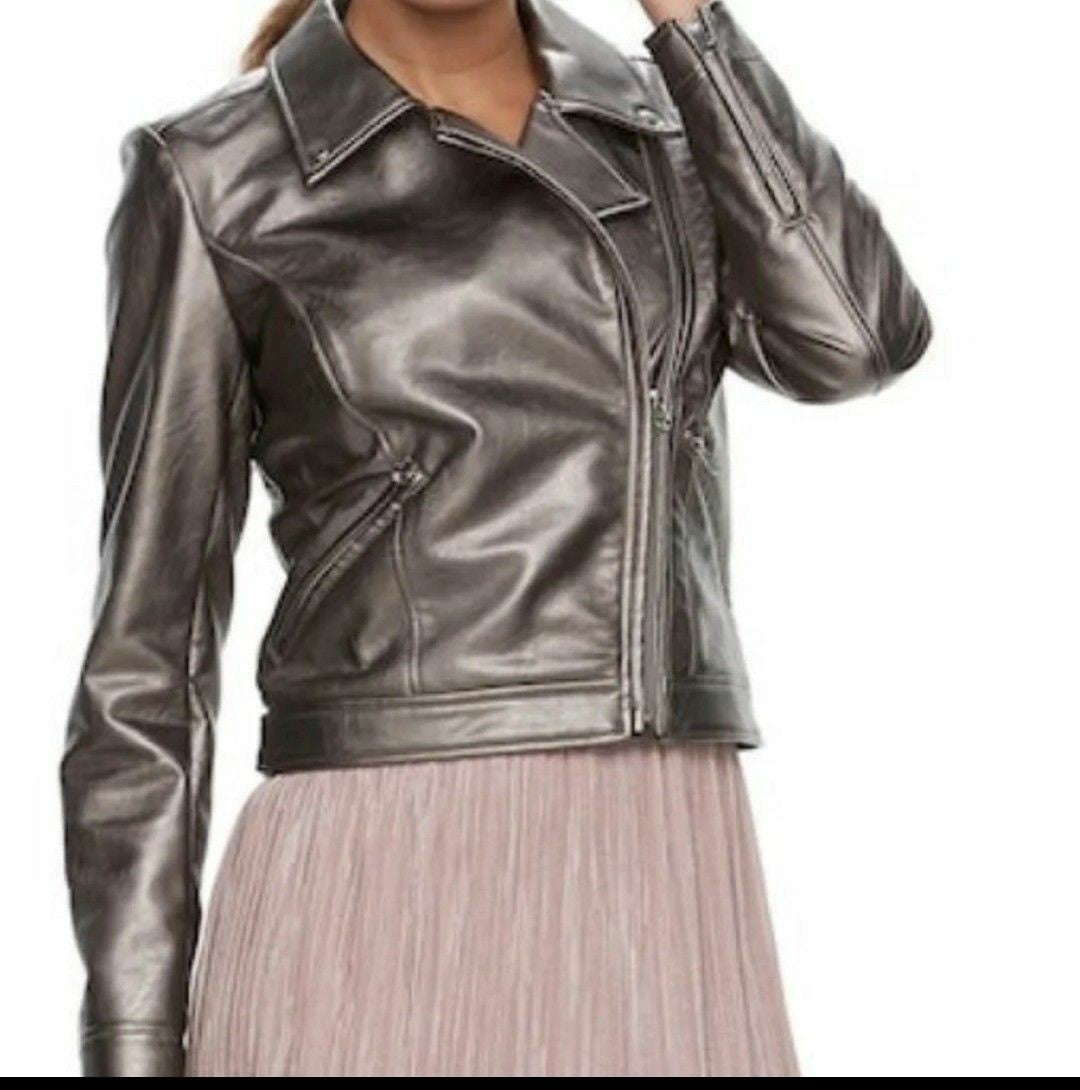Apt.9 Faux Leather Jacket Rose Gold
