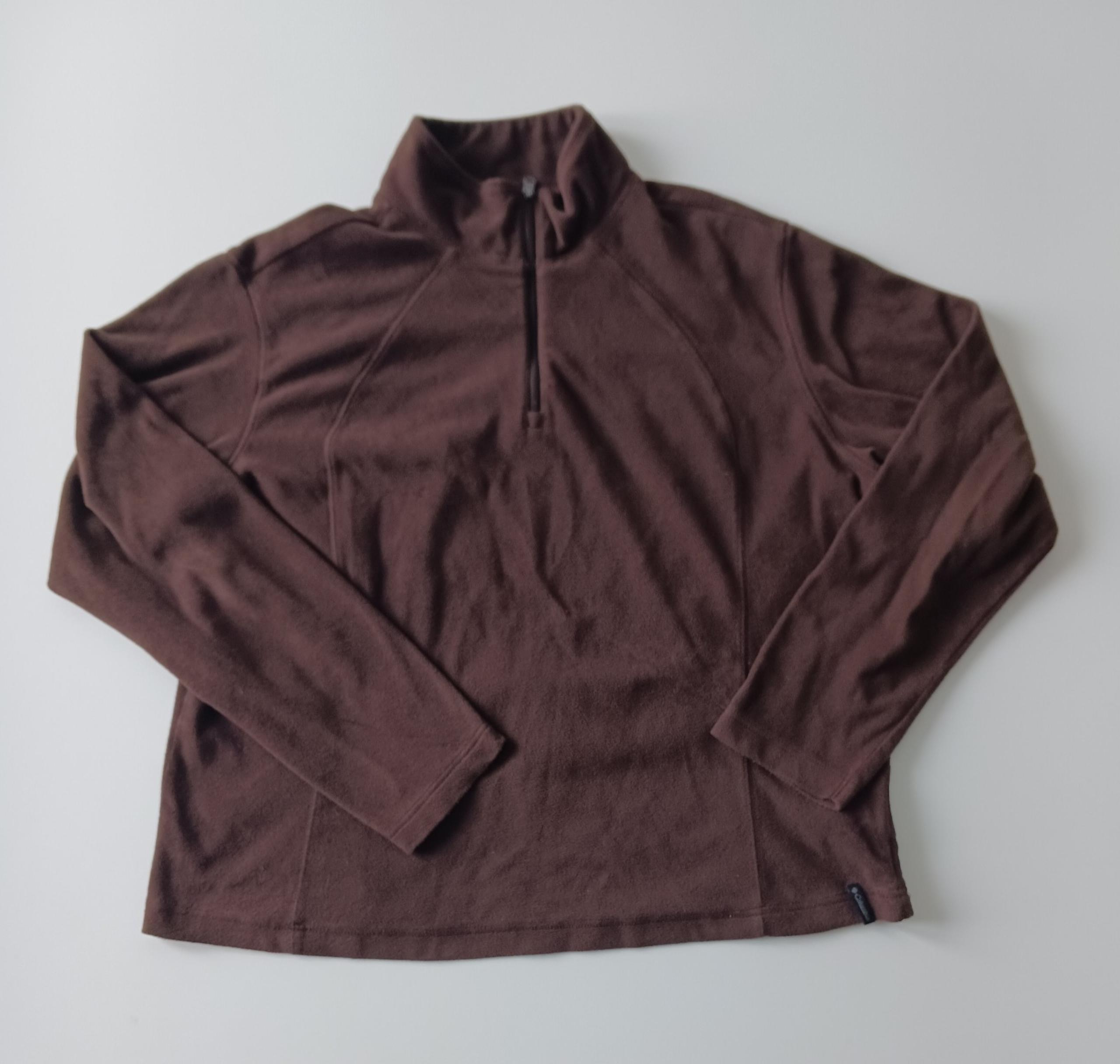 Columbia Women's XL Brown Pullover Fleece Sweater Mock Neck