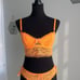 Neon Orange Lace Lingerie Set