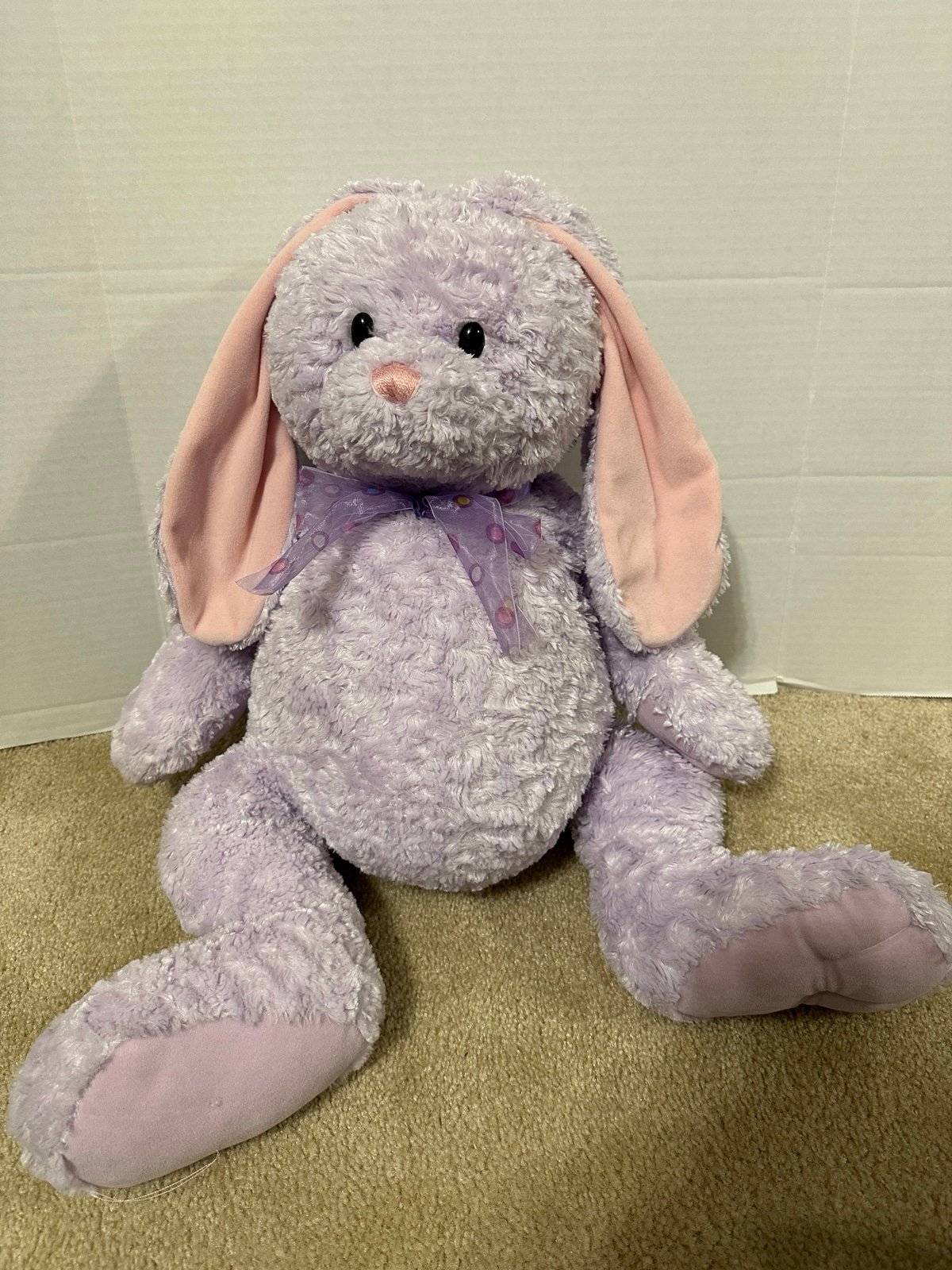 Gund Heads N Tales 24” Lavender Purple Easter Bunny Rabbit Large Plush