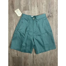 Northern Treasures Wrinkle Resistant Shorts Green Cotton Women's 7/8 Vtg 90s NWT