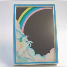 VTG 1986 Yap's Unicorn Rainbow Musical Dresser Mirror Plays Wish Upon A Star