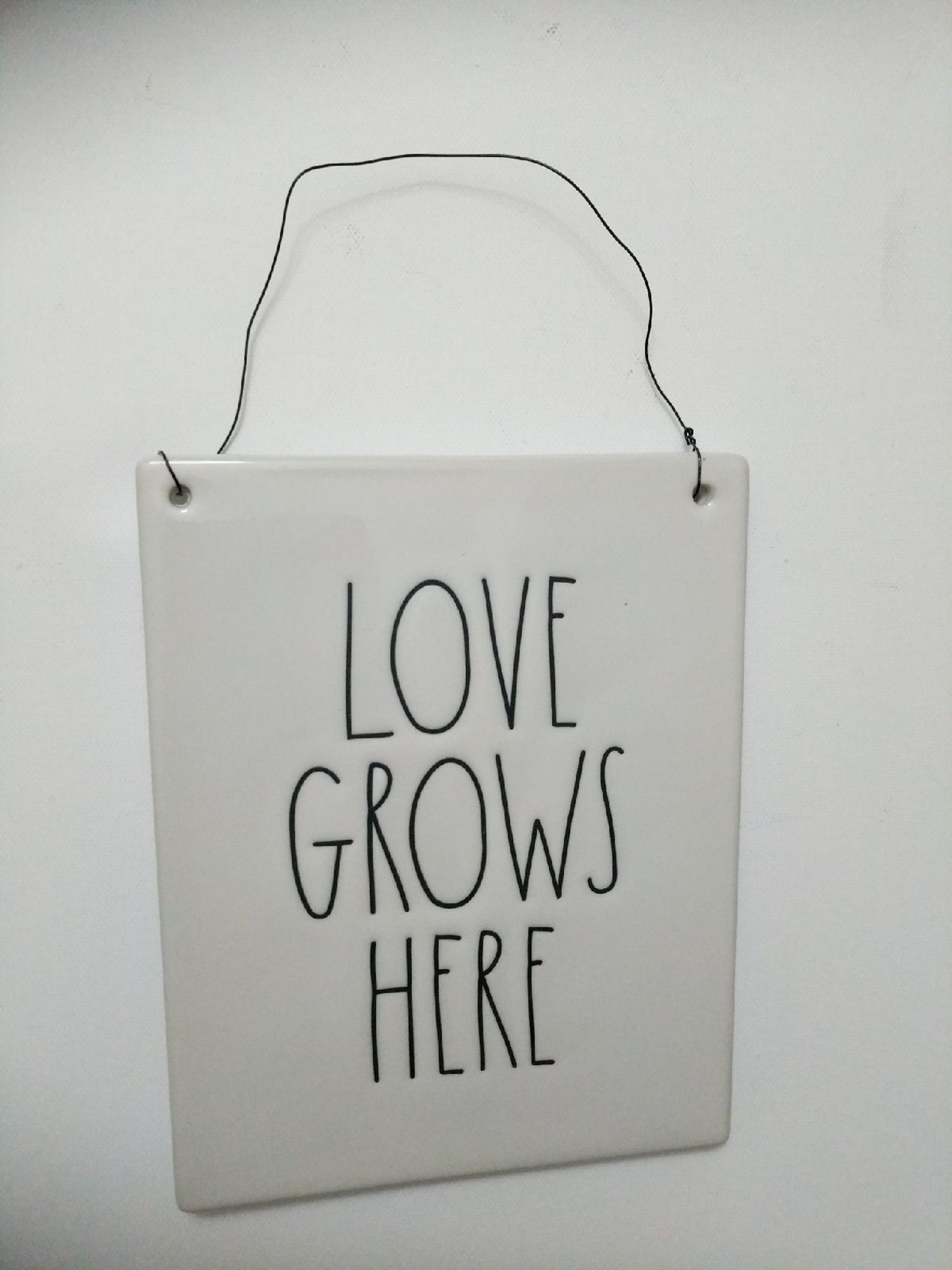 Rae Dunn Wall Hanging Sign Love Grows