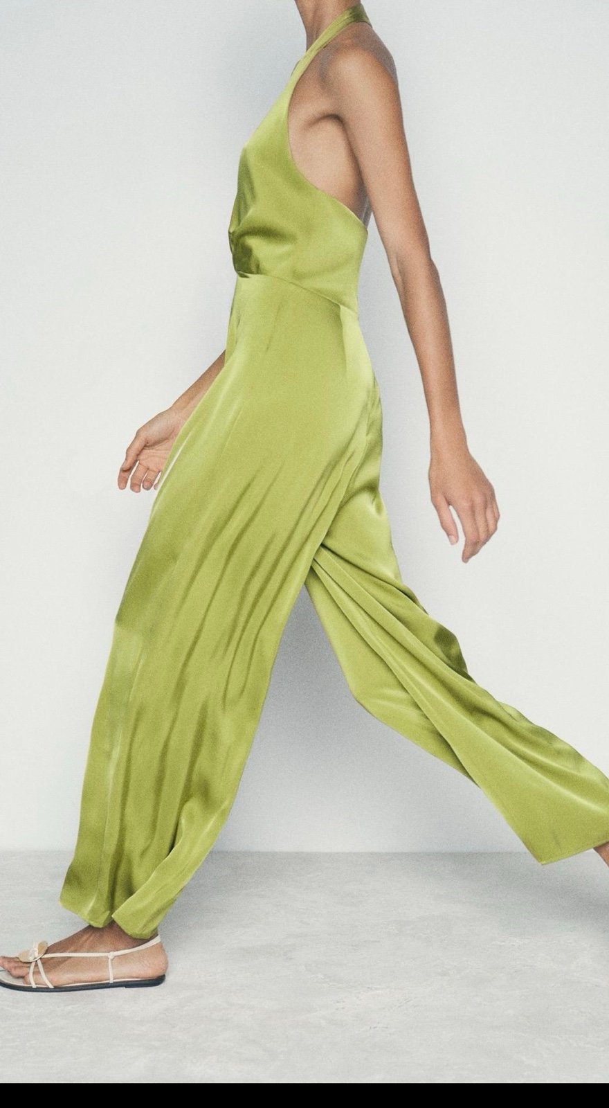 Zara satin effect halter jumpsuit