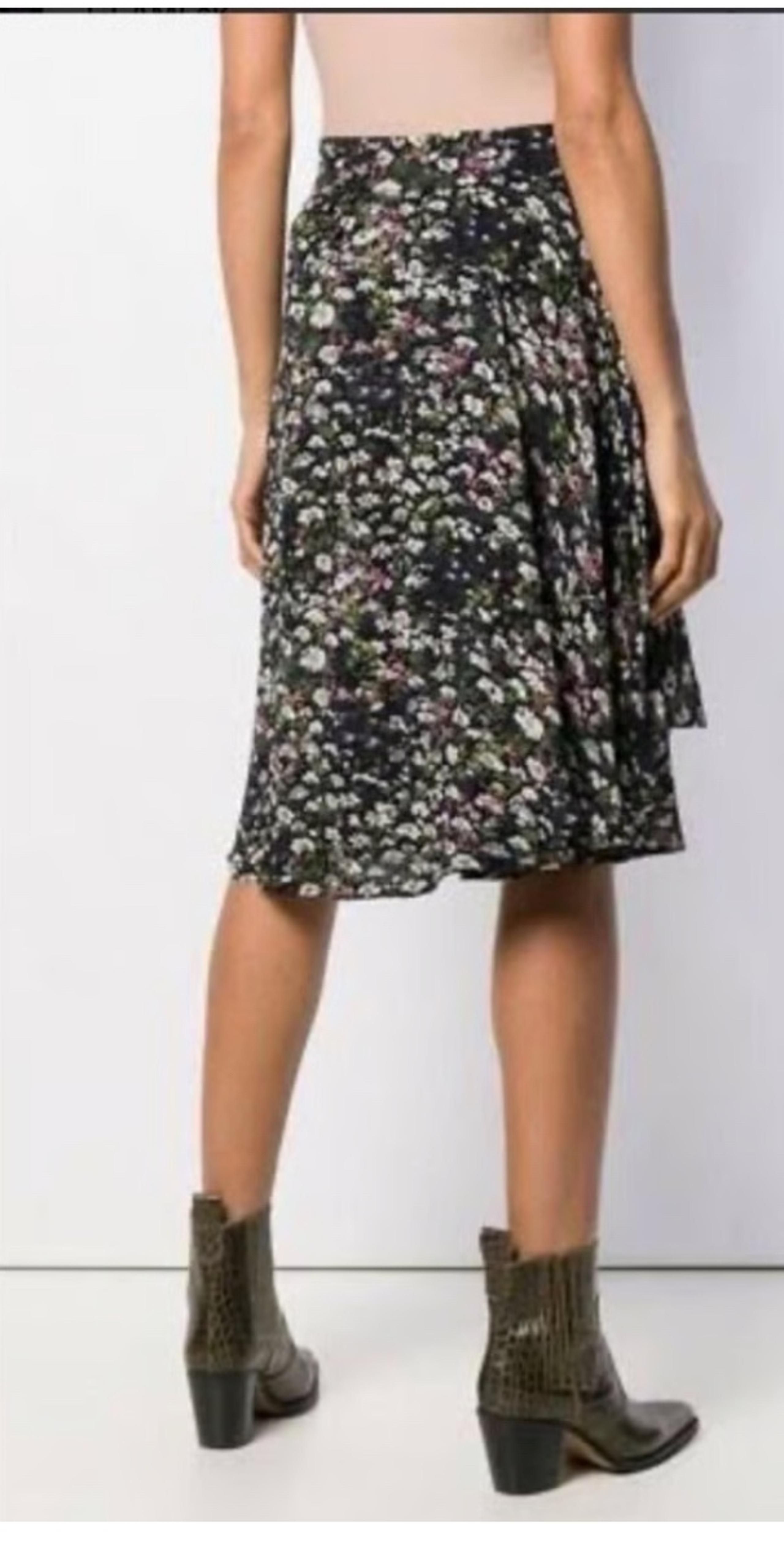 Moschino Black and White Asymmetrical Wrap Midi Skirt Y2K