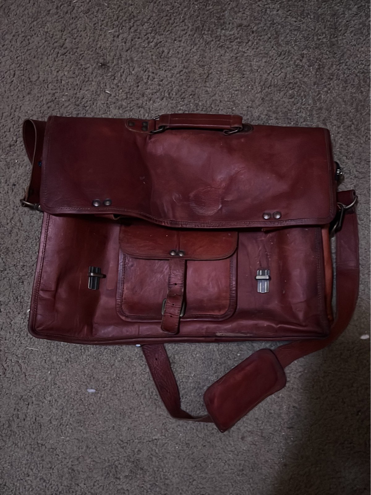 Komals passion Leather Laptop carry bag