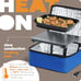 Mini Portable Electric Lunch Box Food Heater Blue 120V