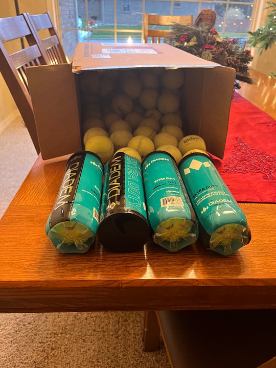 Just in time for Christmas - New and Used Tennis Balls
