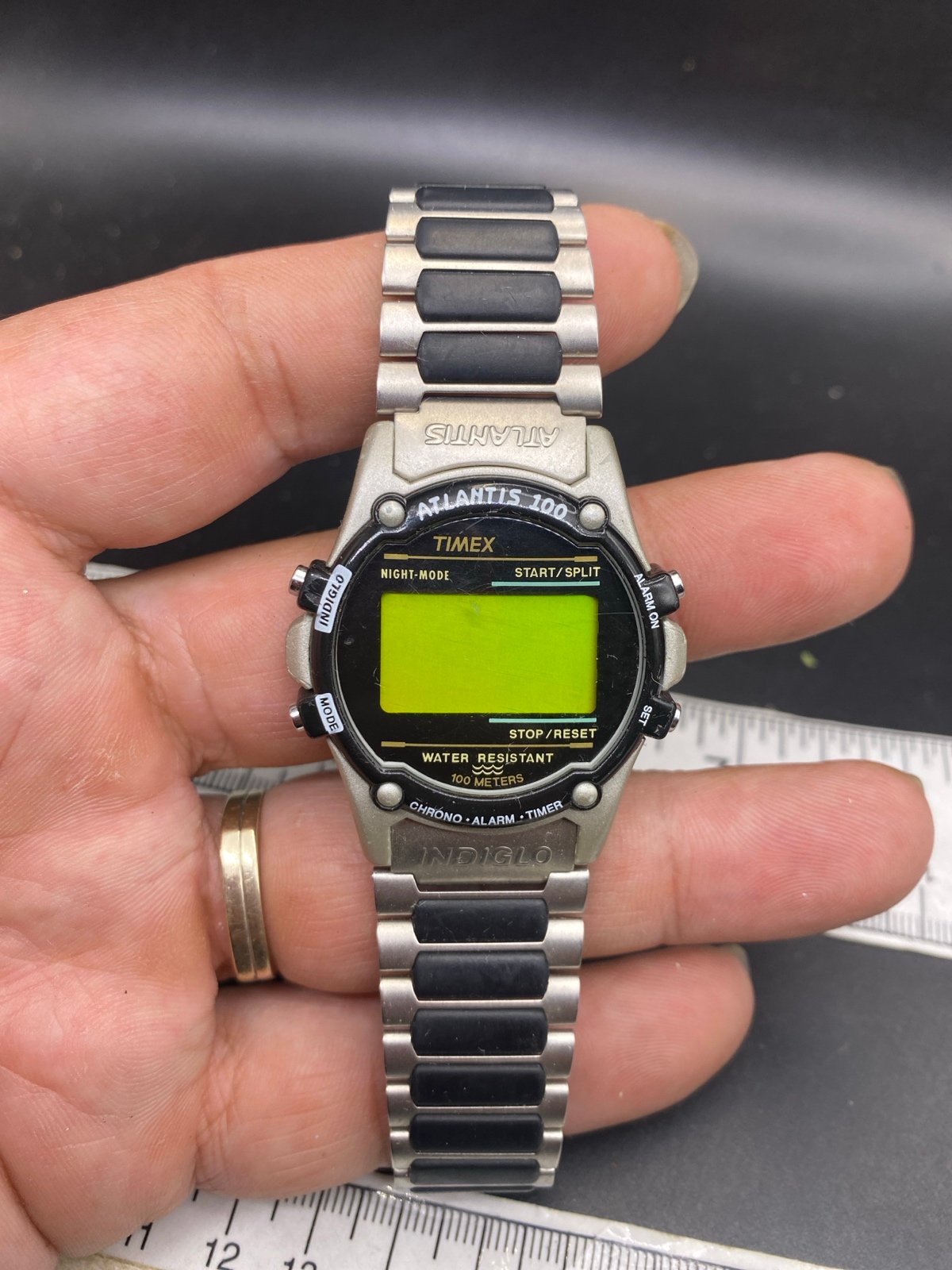 Vintage Timex Atlantis 100 digital watch for men
