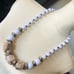 Handcrafted repurpose mixed material chunky bead necklace