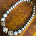 Handcrafted repurpose mixed material chunky bead necklace