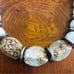 Handcrafted repurpose mixed material chunky bead necklace