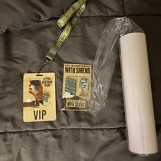 Sleeping with sirens VIP signed poster, lanyard, and enamel pins!
