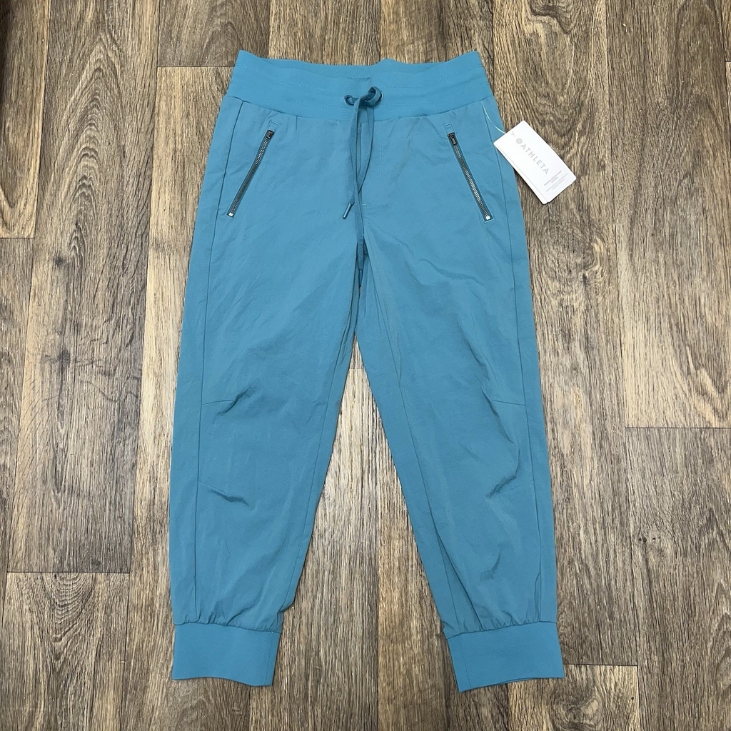 Athleta Womens 6 Trekkie North Crop Jogger Teal Blue Active Pant