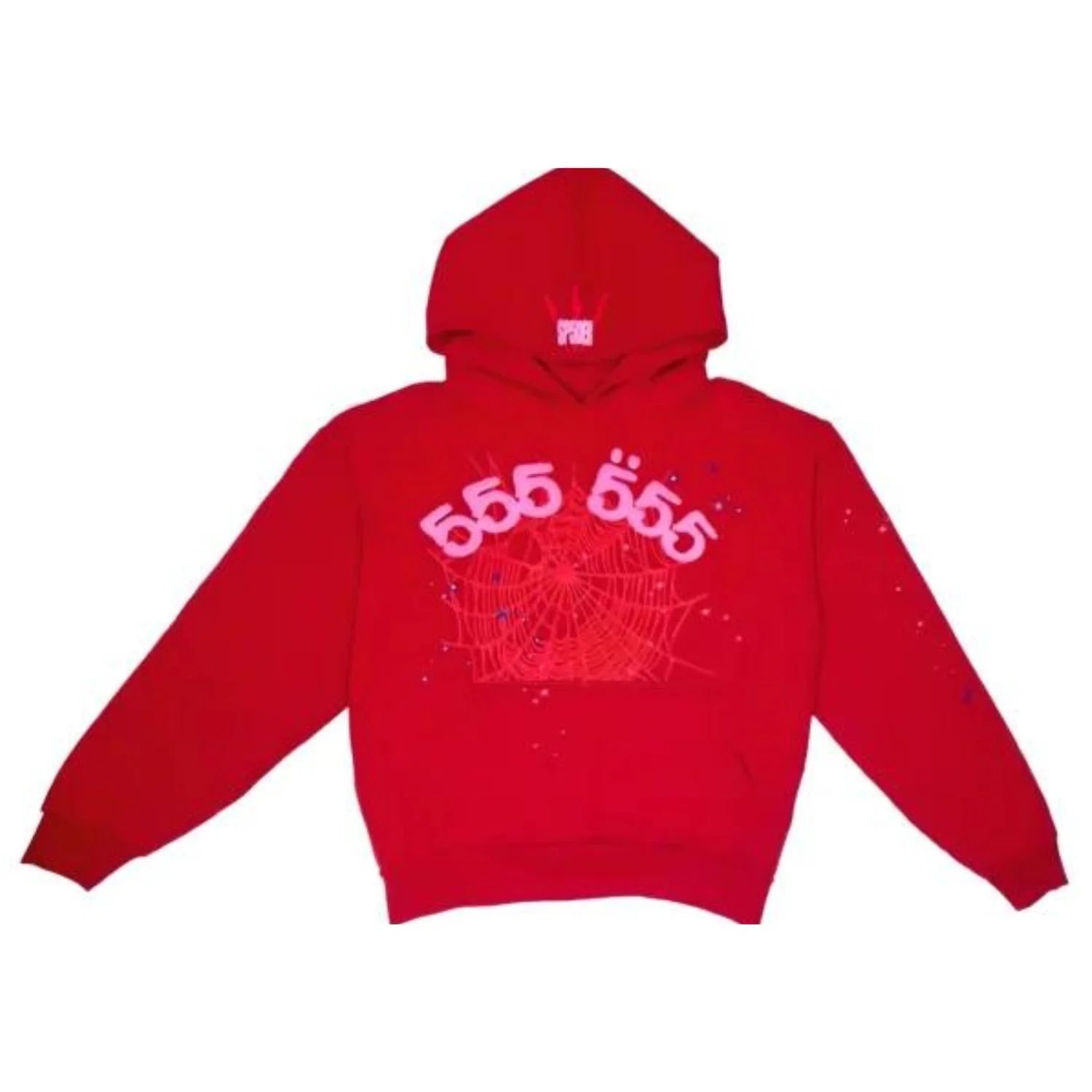 sp5der red angel number hoodie