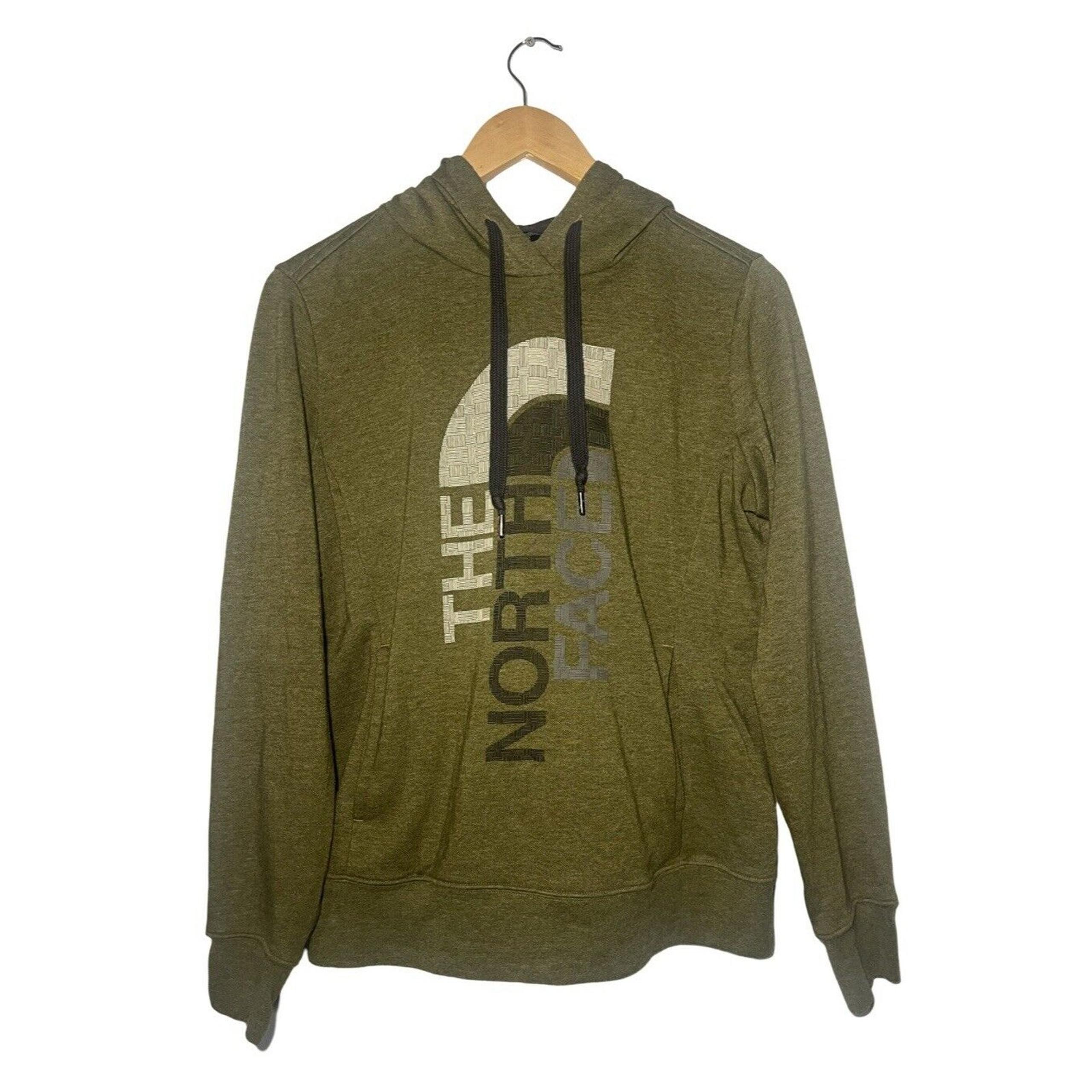 The North Face Women’s Trivert Patch Pullover Hoodie Olive Green Size M Pockets