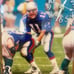 New England Patriots 8” X 10” Drew Bledsoe Wood Plaque Picture Clock