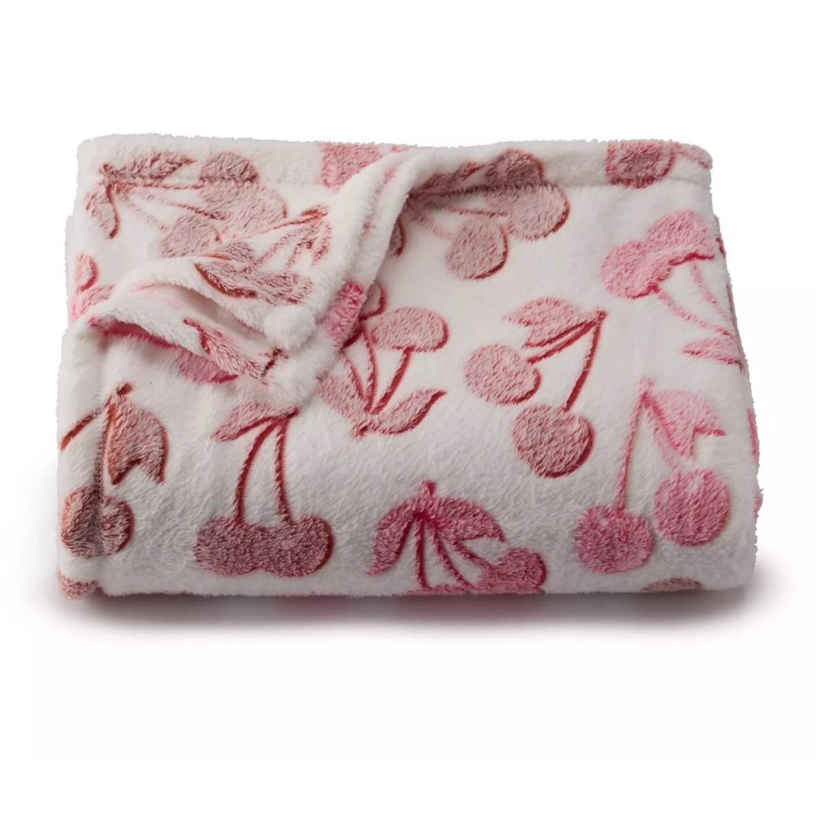 The big one throw blanket- cherries glue print 5ft x 6ft- new
