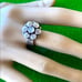 Vintage sterling silver flower ring s 8