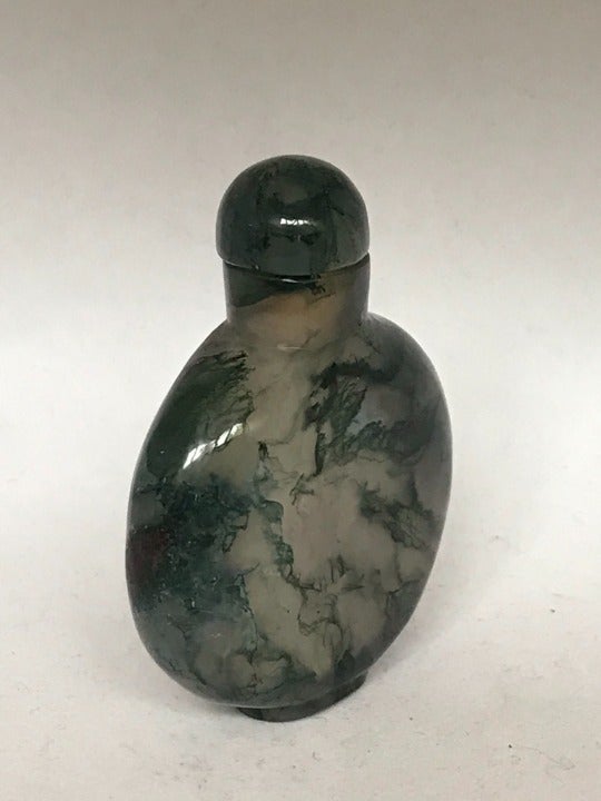Vintage Moss Agate Snuff Bottle