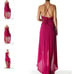Express Pink/Purple Cut Out High Low Dress