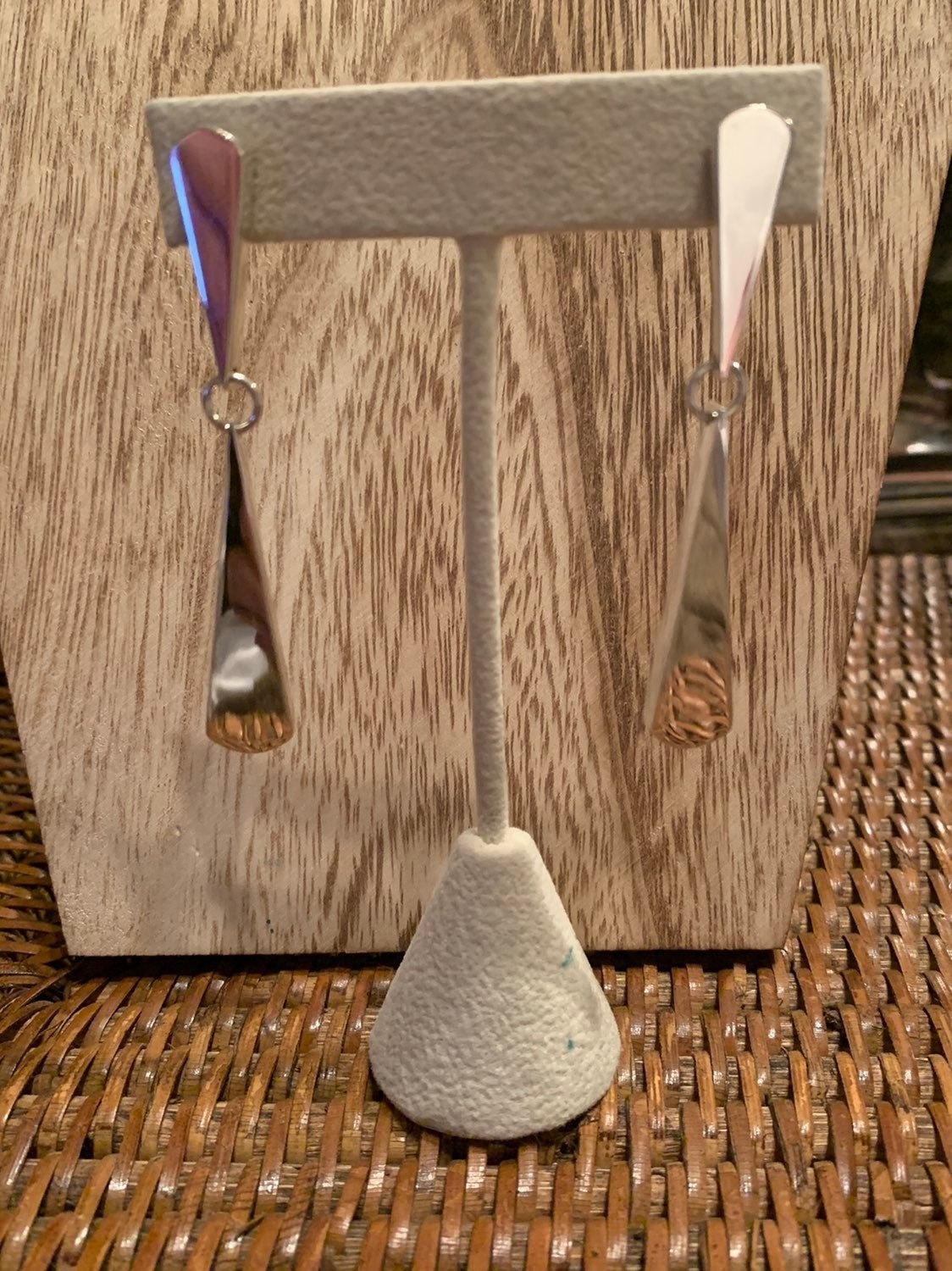 Sterling Silver Tapered Teardrop Earrings