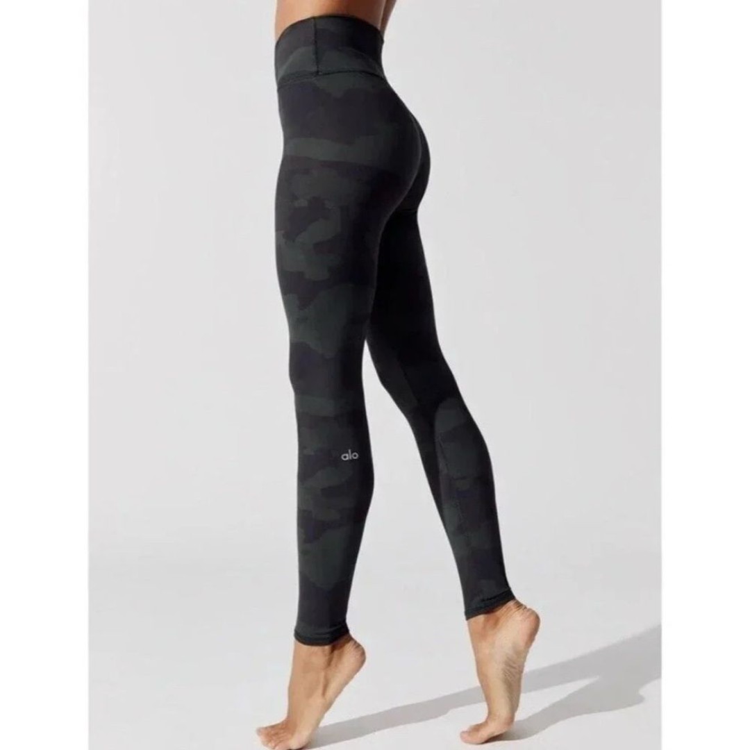 Alo Yoga Women's High Waist Vapor Leggings Black Camo XS
