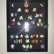 Pokemon pin collection in shadow box 40 pins