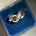 Vintage 925 Sterling Silver Twisted Dome Ring. Chunky wide dome band Statement