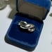 Vintage 925 Sterling Silver Twisted Dome Ring. Chunky wide dome band Statement