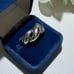 Vintage 925 Sterling Silver Twisted Dome Ring. Chunky wide dome band Statement